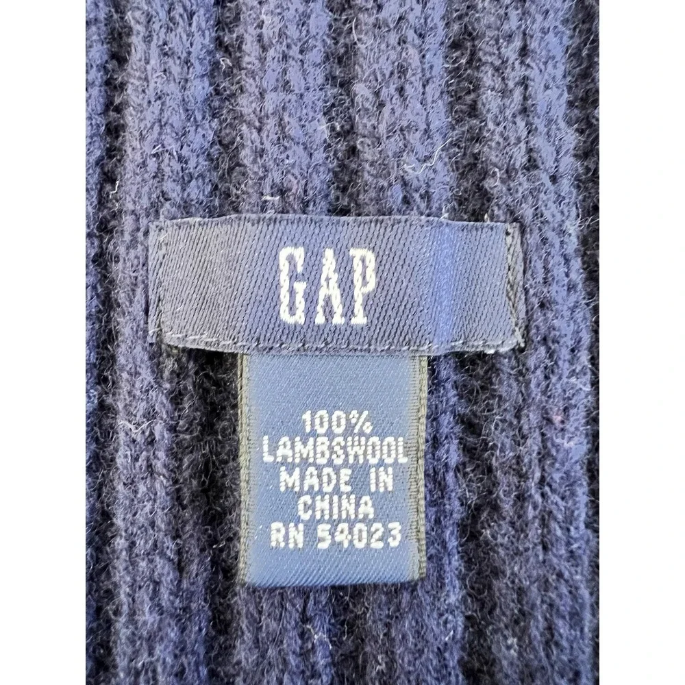 Gap Men's Navy Blue 100%‎ Lambswool Scarf